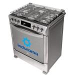 Indurama Roma 5 Hornillas Croma 15K BTU Encendido Automático Parrilla Fundida Acero Inoxidable