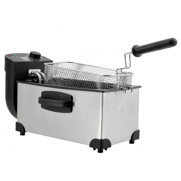 Recco Freidora con Aceite 2.5L 1500W Termostato Ajustable Canasta Antiadherente