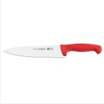 Tramontina 24609-078 Cuchillo Carnicero 8" Acero Inoxidable 3 Rivets Mango Ergonomico Rojo
