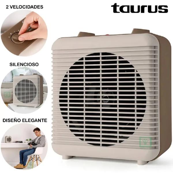Taurus S2000 Calefactor 2000W 2 Velocidades Termostato Ajustable Calefacción Rápida