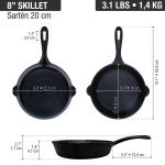 Sartén Victoria Precuradura 20 cm H Fundido Antiadherente Duradero - 55145005