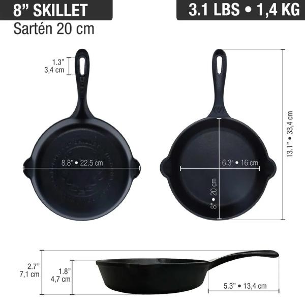 Sartén Victoria Precuradura 20 cm H Fundido Antiadherente Duradero - 55145005