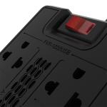 Forza FVR-1222USB 2200VA Regulador de Voltaje 8 Tomas Protección AVR USB Negro