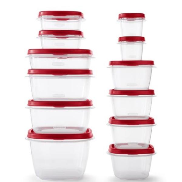 Rubbermaid Food Storage 2112335 Juego de 12 Tuppers Airtight Durabilidad Premium