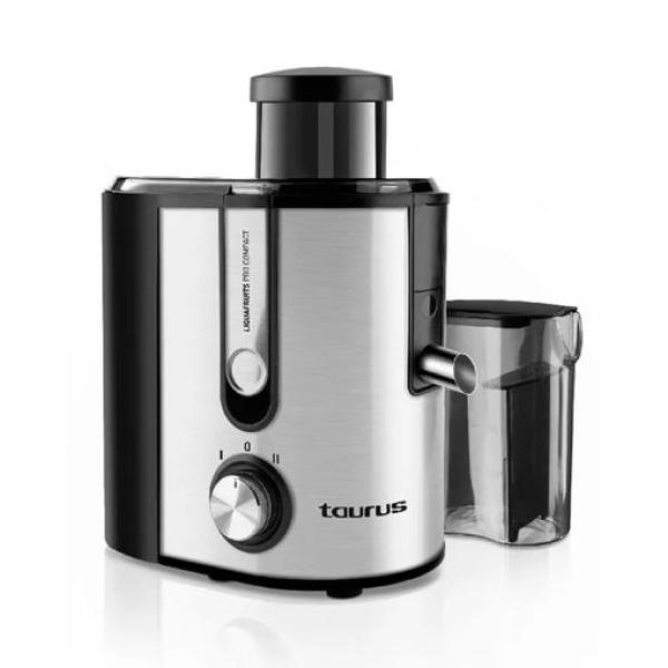 Taurus Liquafruits Pro Compact Extractor 500W Sistema Antigoteo 2 Velocidades Base Antideslizante