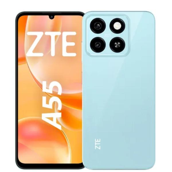 ZTE A55 128GB 4GB RAM Pantalla 6.75" Cámara 13MP Triple Lente Azul