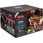 Rubbermaid Brilliance Pack 3 Recipientes Vidrio 3.2L+1.4L+0.7L Tecnología FreshSeal - 2118304
