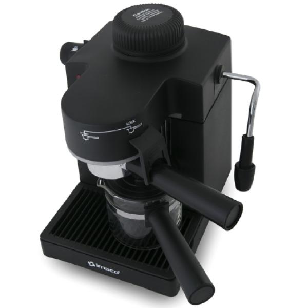 Cafetera Imaco IECM5B 600W Capuccino Espresso 5 Bares Vaporizador Acero Inoxidable