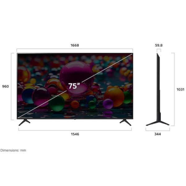 LG 75UA8050PSA Smart TV 75 Pulgadas 4K UHD HDR10 AI ThinQ webOS Negro