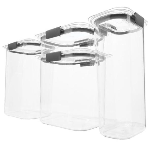 Set 4 Recipientes Rubbermaid 1.2L 100% Estancos Fácil Apilamiento