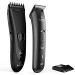 Titanium Gama T742 Cortadora + T827 Afeitadora Profesional 20W Anticalórica Set Completo Negro