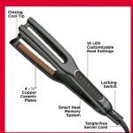 Revlon RVST2204N1 Alisadora Profesional 220V Placas de Cobre Anti-Frizz Negro