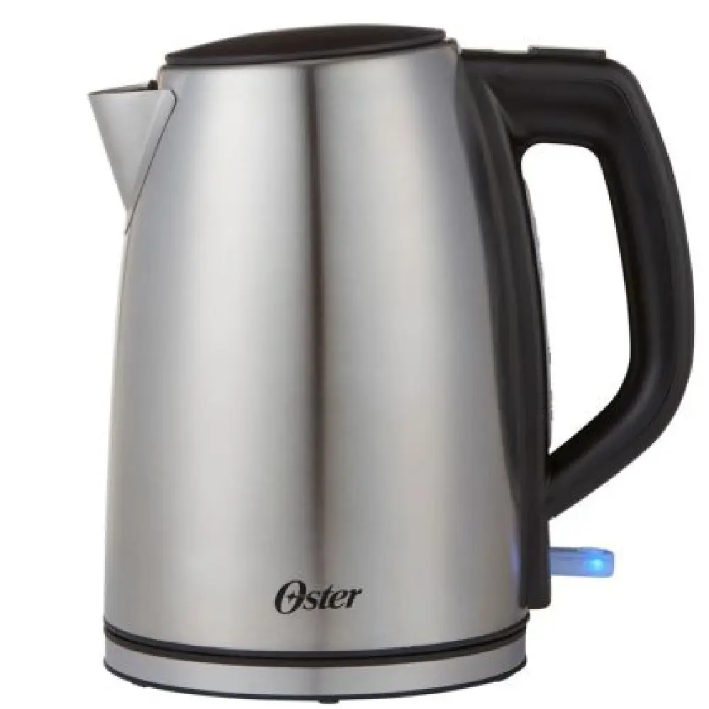 Oster BVSTKT673SS Hervidor de Agua 1500W 1.7L Acero Inox Resistente Filtro Descalcificador Plateado