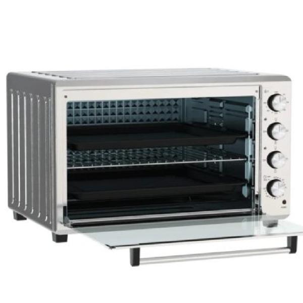 Imaco HEB100R Horno Eléctrico 100L 2000W Termostato Ajustable 4 Funciones Gris