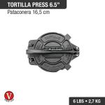 Prensa Para Tortillas 6.5" Marca Victoria Acero Inoxidable Duradero Cocina Profesional - 55136001