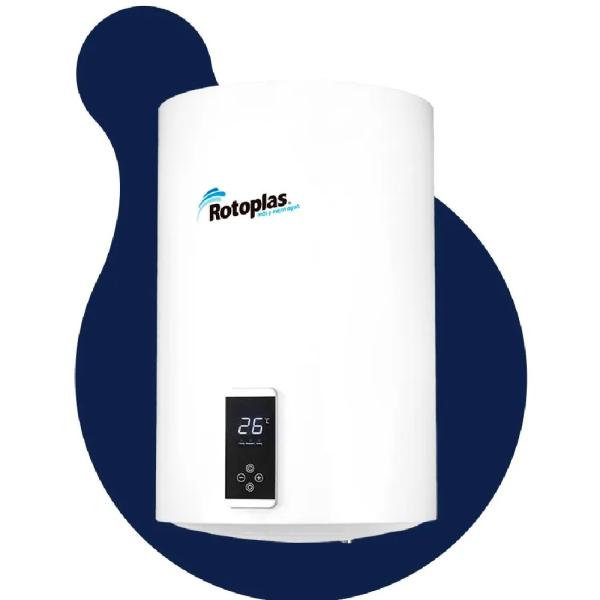 Rotoplas Digiterma 50L Terma de Acumulación Digital 1500W Ahorro Energético Panel Táctil Blanco
