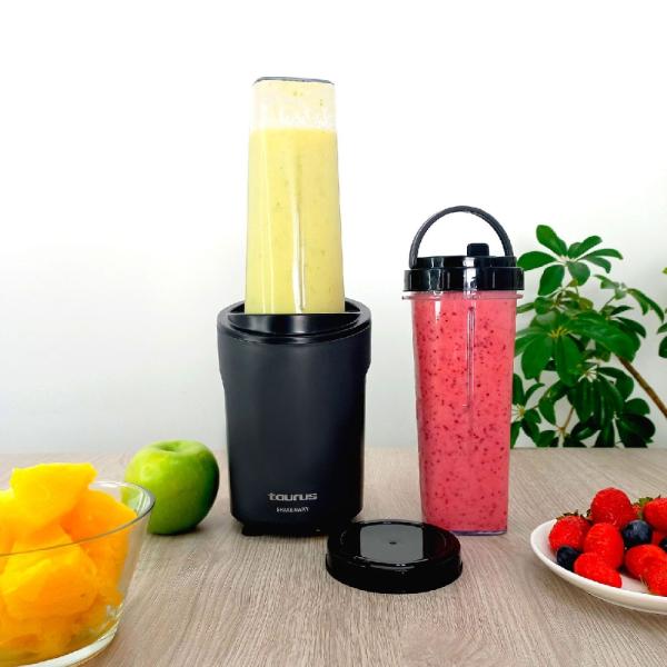 Taurus Shake Away 2.0 Mini Licuadora 600ml 350W Portátil Acero Inoxidable 2 Velocidades Plata