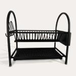 Finezza FZ-8053-R Escurridor de Platos Acero Inoxidable 35cm Antideslizante Multiusos