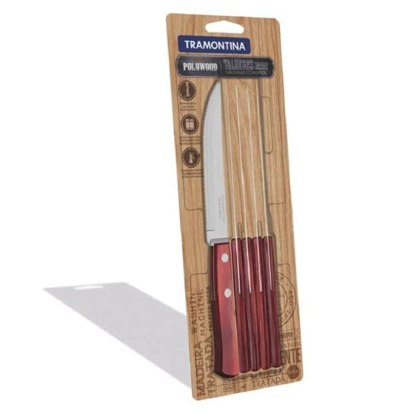 Tramontina Polywood 21100/675 Juego 6 Piezas Acero Inoxidable Mangos Madera - 10385057
