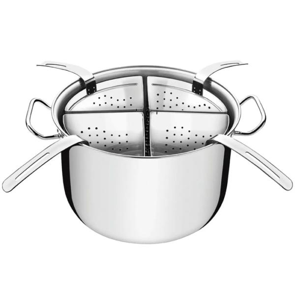 Tramontina Cozi Pasta Acero Inoxidable 3.5L Tapa Hermética Antiadherente Plata - 10286243
