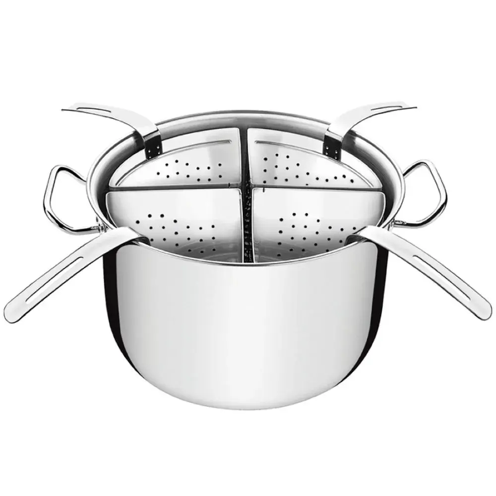 Tramontina Cozi Pasta Acero Inoxidable 3.5L Tapa Hermética Antiadherente Plata - 10286243