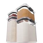 Rubbermaid Set Brilliance 4 Contenedores 3.8L Sellado Perfecto Fácil Apertura
