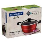 Tramontina 20402-720 Olla 20 cm Antiadherente PFOA Free Mango Ergonómico Rojo