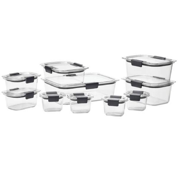 Rubbermaid Recipientes Para Alimentos 10 Piezas 1.1L Herméticos Libre de BPA Transparente