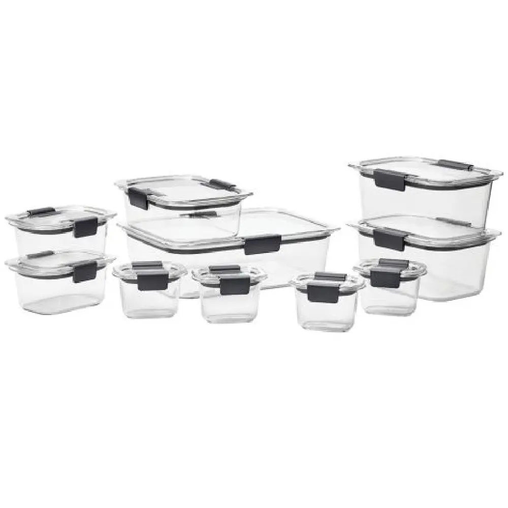 Rubbermaid Recipientes Para Alimentos 10 Piezas 1.1L Herméticos Libre de BPA Transparente