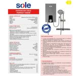 Rapiducha Sole Perfect 5500W Terma Eléctrica Ahorro de Energía Panel Digital Gris