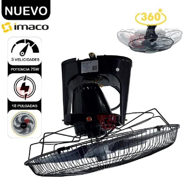 Orbital OCF7919 Ventilador Techo 90 Watts 3 Velocidades Silencioso Reversible Negro