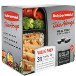 Rubbermaid Set 15 Contenedores Tapa Segura Apilables Microondable - 2117366