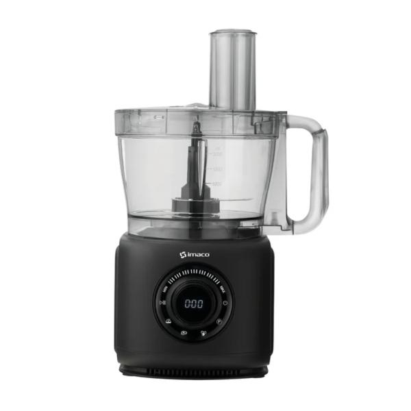 Imaco FP416A 1000W 2L Procesador de Alimentos 7 en 1 Panel Digital Cuchillas Inoxidables Negro