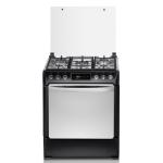 Indurama Niza Zafiro 5 Quemadores 30" Cocina a Gas Negro - Encendido Eléctrico - Parrilla de Hierro Fundido