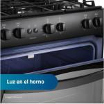 Indurama Borgoña Zafiro Cocina 5 Quemadores 75cm Acero Inoxidable Encendido Eléctrico Negro