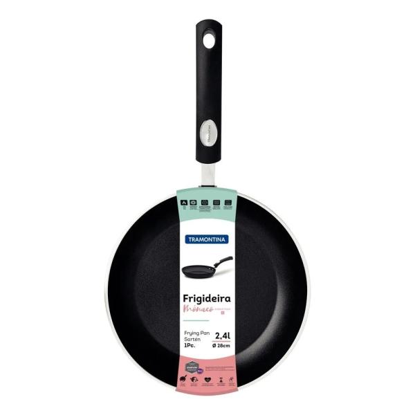 Tramontina Sartén Mónaco 28 cm Inducción Antiadherente Negro 28700028