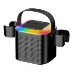 Hippo KS01 Plus 5W Bluetooth Karaoke Luces LED Micrófono Inalámbrico Negro