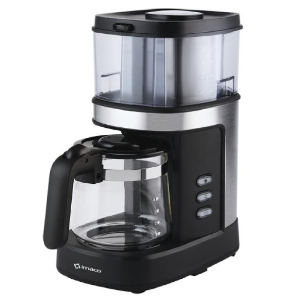 Imaco ICMG4070 Cafetera con Grinder 4 Tazas 750W Molinillo Integrado Sistema Antigoteo Negro