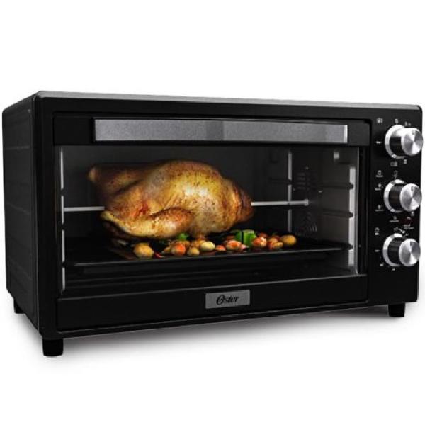 Oster TSSTTVLC60L Horno Tostador 60L 1800W Parrilla Doble Temporizador 120 Minutos Negro