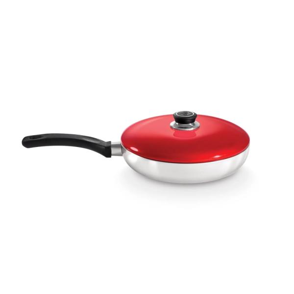 Sarten T-fal Bombeada 24cm Antiadherente Titanium Resistente 250°C Negro
