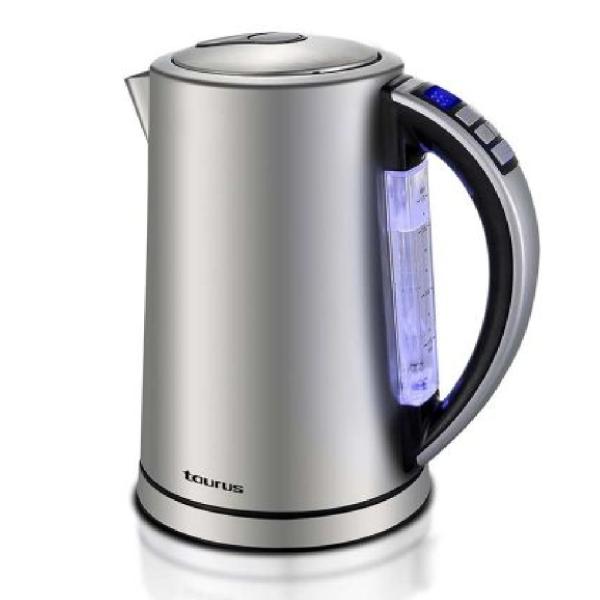 Hervidor Eléctrico Taurus Palermo 1.7 Litros Digital Display Termostato Ajustable Plata
