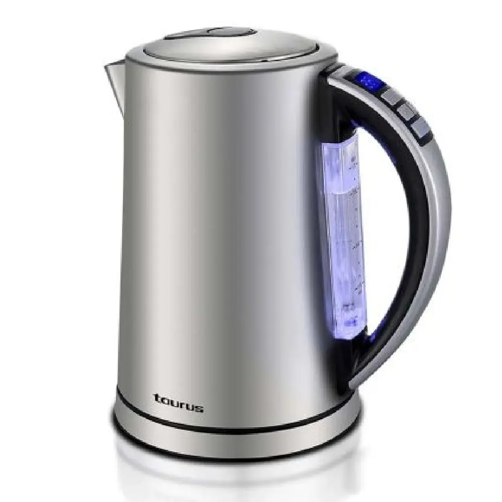 Hervidor Eléctrico Taurus Palermo 1.7 Litros Digital Display Termostato Ajustable Plata
