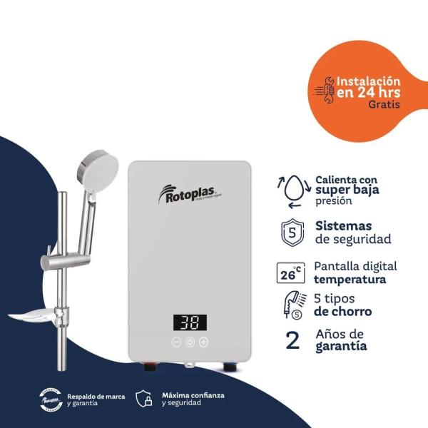 Rotoplas New Sense Pro 6KW Terma Instantánea Digital Seguridad Avanzada Blanco