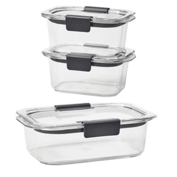 Set de 3 herméticos de plastico Brilliance Rubbermaid Tritan 2025903