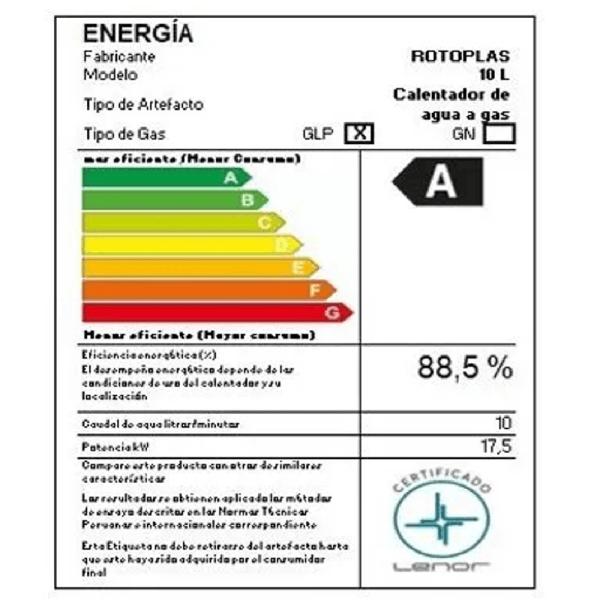 Terma a Gas Flaming 14lt Glp Rotoplas - 500445