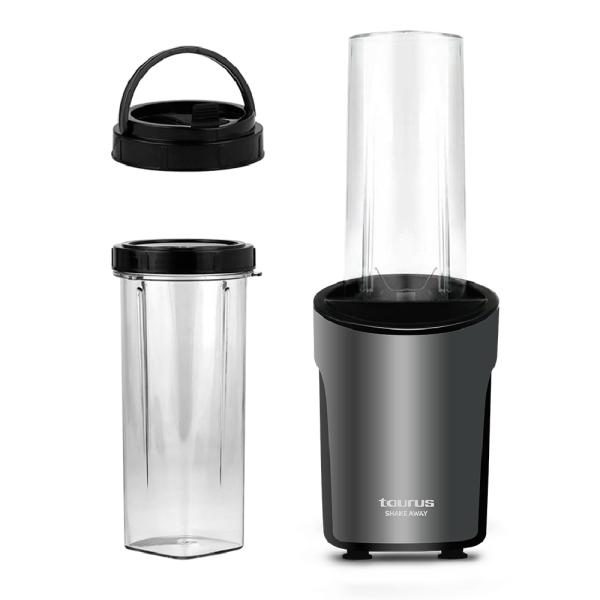 Taurus Shake Away 2.0 Mini Licuadora 600ml 350W Portátil Acero Inoxidable 2 Velocidades Plata