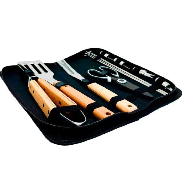 Uysa Set Utensilios Parrillero X15 Piezas Acero Inoxidable- 10390073