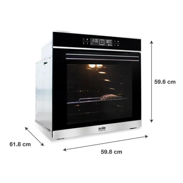 Sole SOLHO019 70L Horno Digital Autocooling Termostato Seguridad Negro