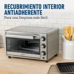Oster TSSTTVLS25 Horno Eléctrico con Freidora de Aire 25L 1700W Digital 7 Funciones Plateado