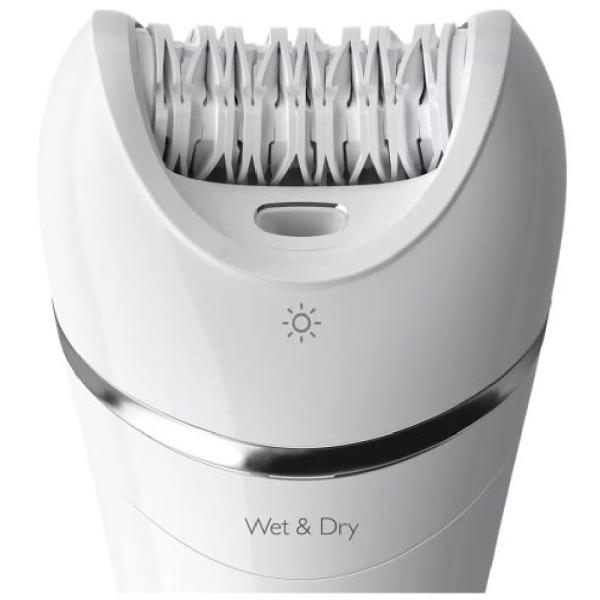 Philips BRE715 00 Depiladora Húmeda y Seca 0.4mm Cabezal Extraíble 5 Accesorios Blanco